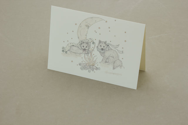Evening by the Fireside Watercolor Card Pack of 5
