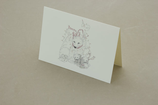 Polar Bear Christmas Watercolor Card Pack of 5