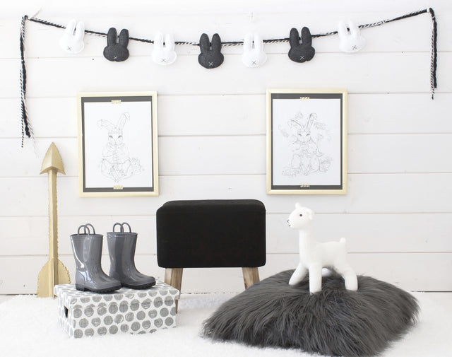 Handmade Felt Rabbit Garland
