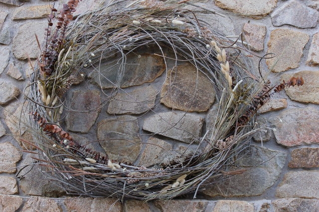 26"x26"x6" Dried Floral Grapevine Wreath