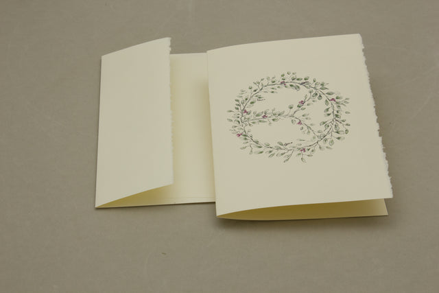 May There Be Peace In The World Wreath Watercolor Card Pack of 5